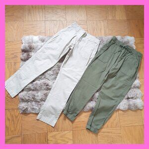 Women's Hiking Pants Set Beige Olive Green Mountain Warehouse S M Cotton Tencel